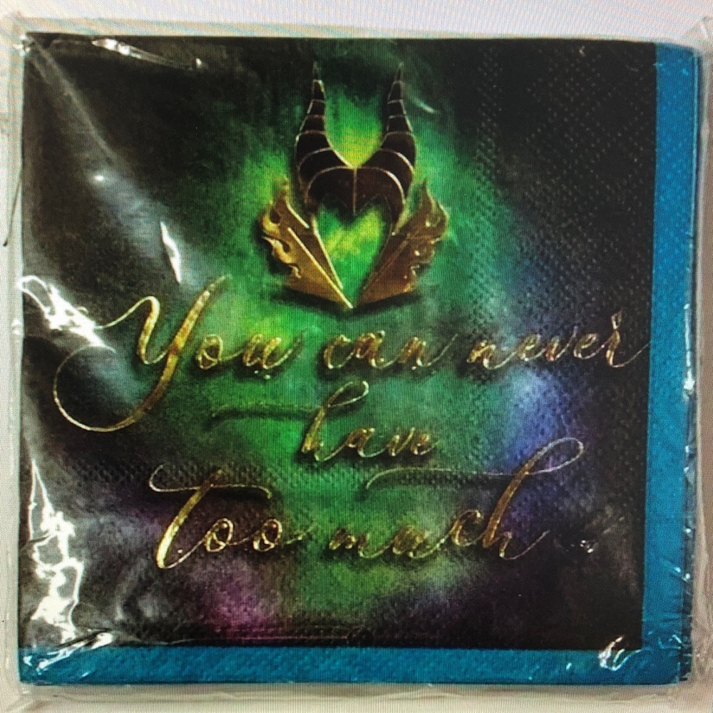 Disney Villains Napkins - Black and Green